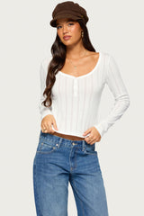 Soffie Pointelle Henley Top