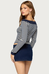 Tzofi Striped Long Sleeve Top