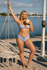 Blonca Striped Boyshort Bikini Bottom