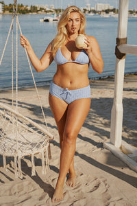 Blonca Striped Boyshort Bikini Bottom