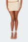 Lady Printed Low Rise Mesh Mini Skirt