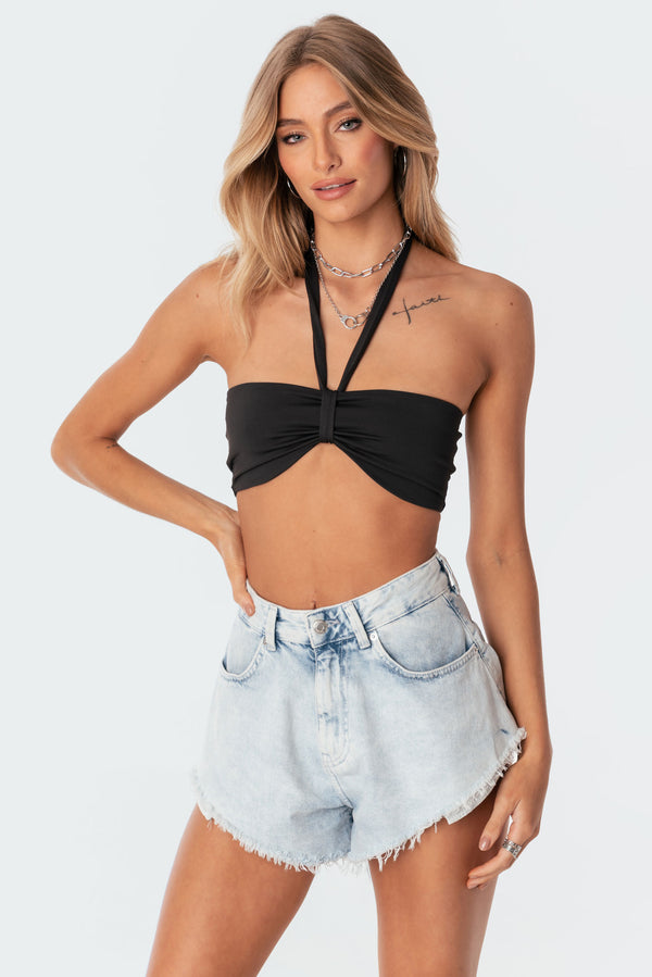 Kai Adjustable Strapless Crop Top