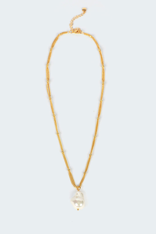 Treasure Double Chain Pearl Necklace