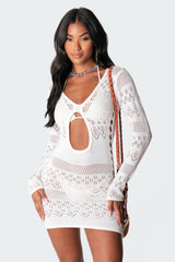 Lotus Cut-Out Crochet Dress