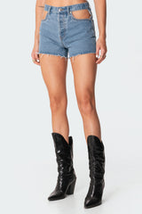 Polly Pocketless Denim Shorts