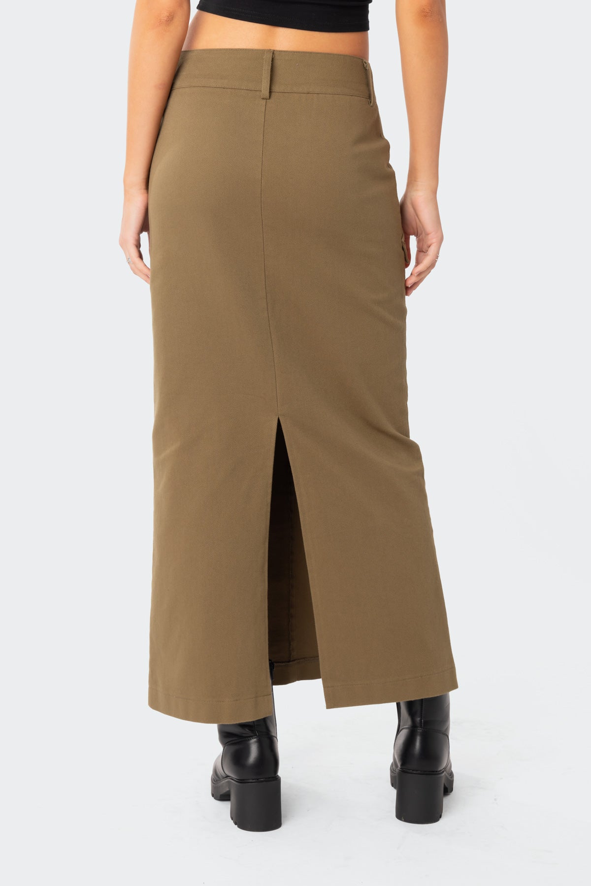 Cierra Low Rise Cargo Maxi Skirt