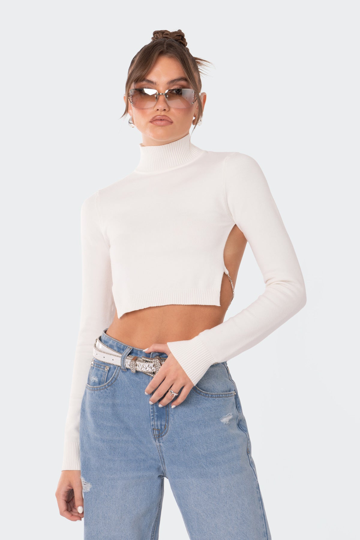 Jenna Knitted Open Back Top