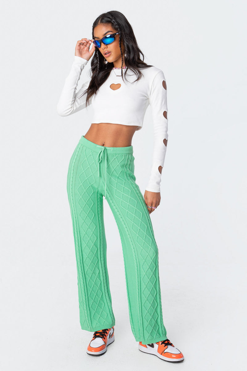 Kasey Cable Knit Pants