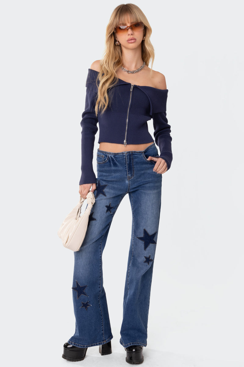 Twinkle Low Rise Flared Jeans
