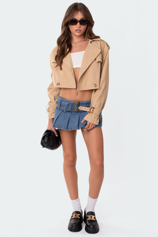 Shadow Cropped Trench Jacket