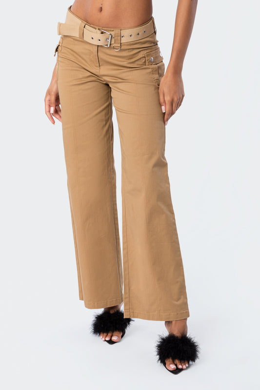 Sia Low-Rise Cargo Pants