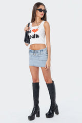 Bridget Low-Rise Denim Skirt