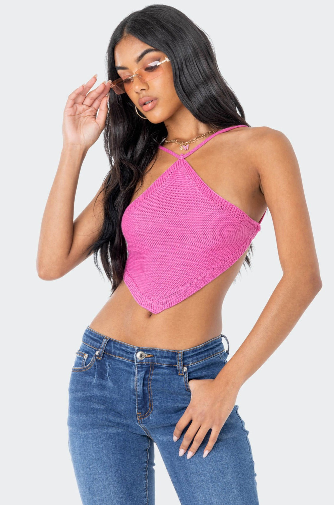 Harlow Knitted Open-Back Top