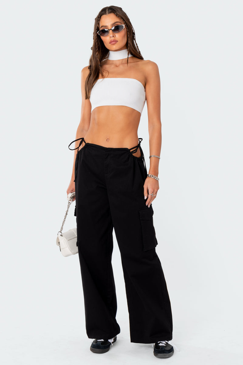 Carlo Low Rise Side Cut Out Cargo Pants