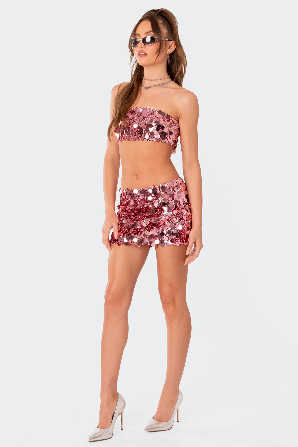 Sabina Sequin Bandeau Top