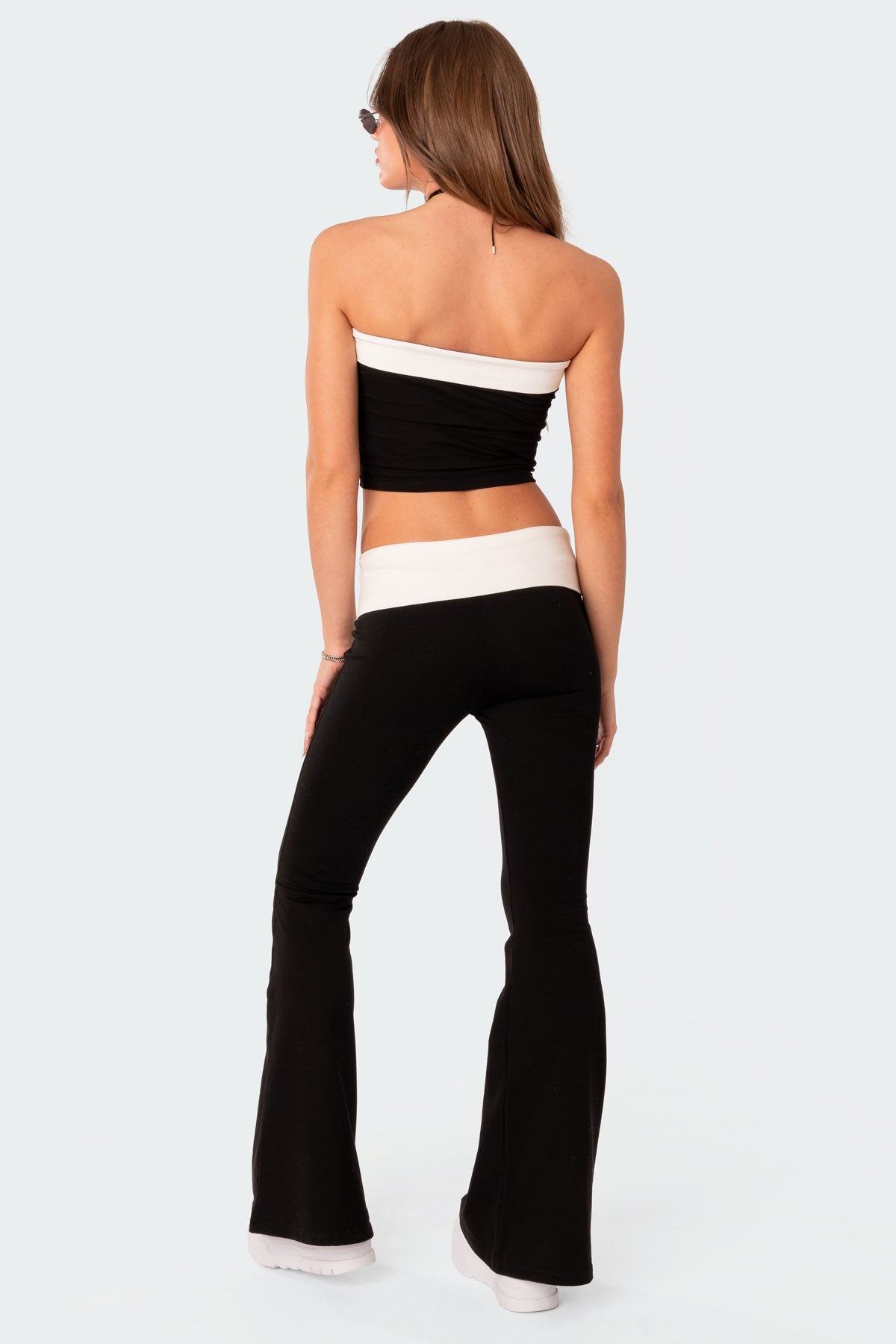 Contrast Fold Over Tube Top