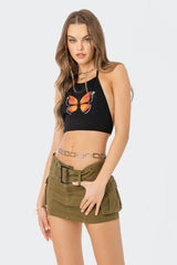 Fly Away Open-Back Crop Top