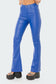 Luna Faux Leather Flare Jeans
