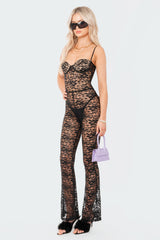 Cynthia Lace Cup Jumpsuit