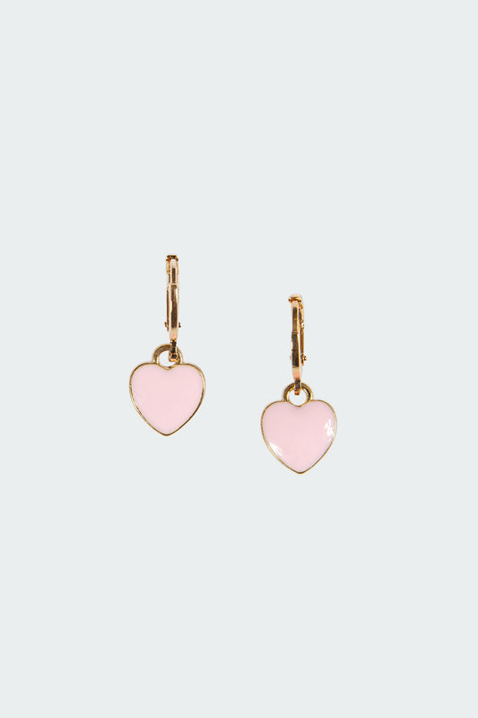 Pinky Heart Earrings