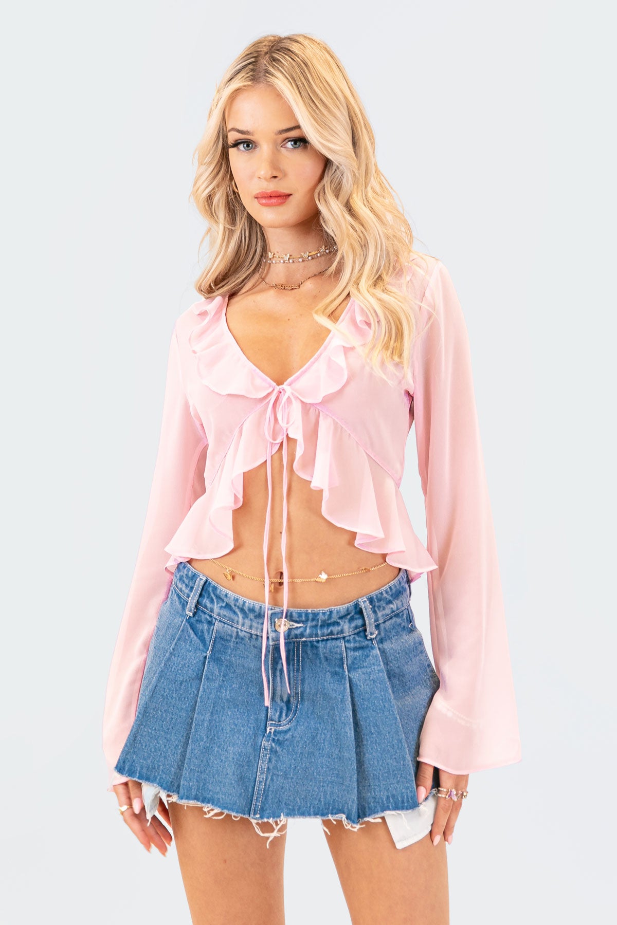 Reese Chiffon Ruffle Top