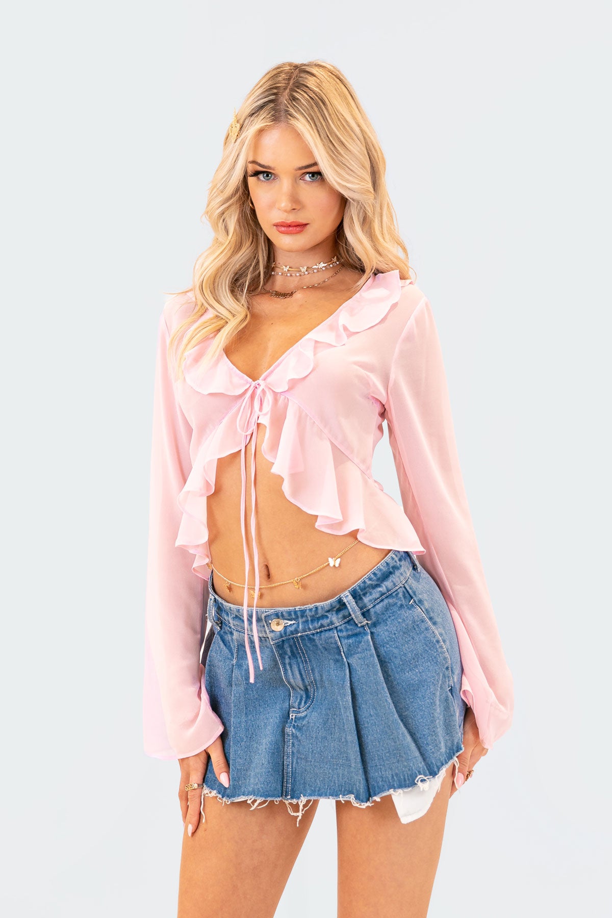 Reese Chiffon Ruffle Top