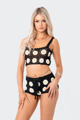 Daisy Crochet Crop Top