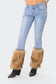 Nahla Low-Rise Faux Fur Jeans