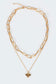 Layered Chain Heart Necklace