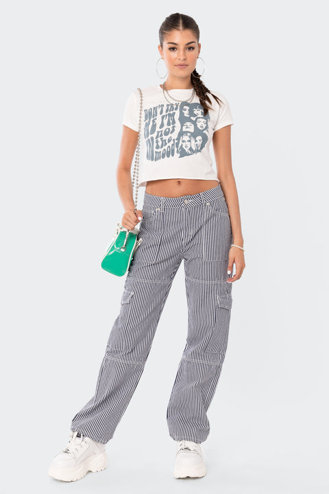 Stripe Out Cargo Pants – edikted