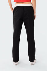 Folded Wide Leg Chino Pants