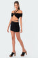 Kayla Strappy Knit Mini Skirt