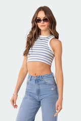 Racer Back Cropped Tank Top