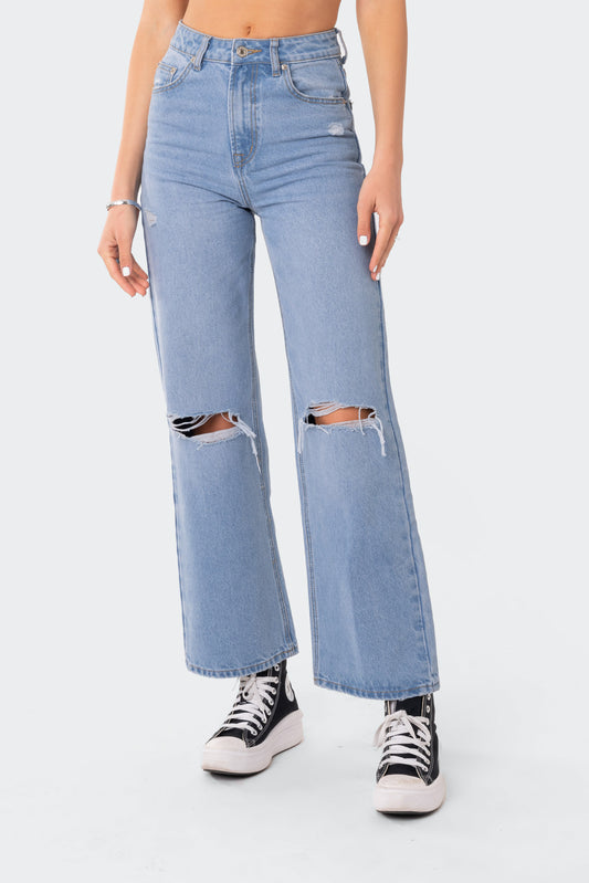 Lori High-Rise Wide Leg Jeans
