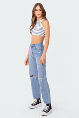 Lori High-Rise Wide Leg Jeans