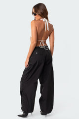 Monique Cropped Open-Back Top