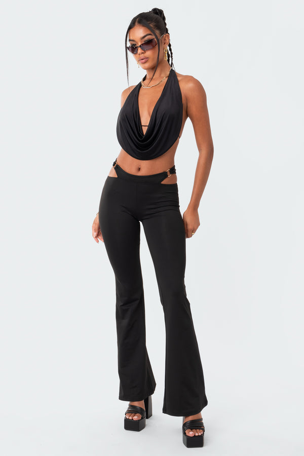 Monique Cropped Open-Back Top