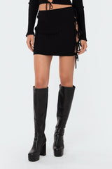 Alaia Knitted Tie Up Skirt