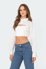 Owen Button Up Shrug Top