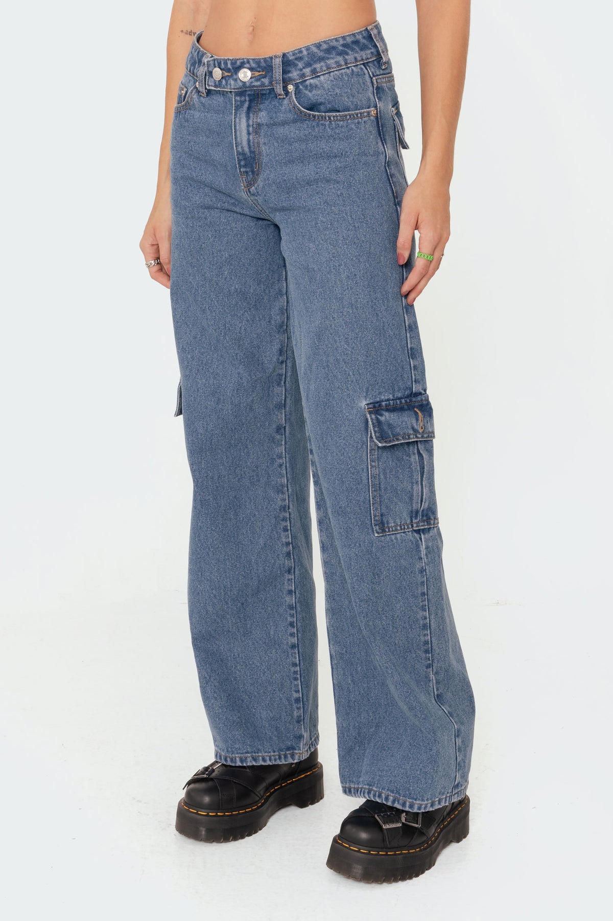 Deliah Low-Rise Cargo Jeans