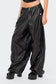 Rebel Faux Leather Cargo Pants