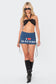Haters Lace Up Denim Skirt