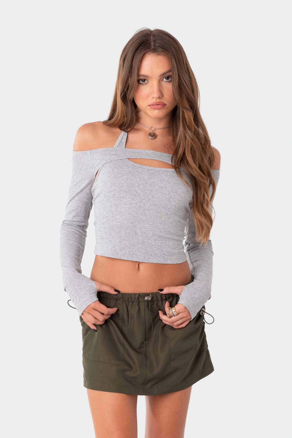Tansy Off The Shoulder Halter Top