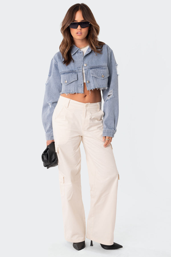 Addison Cropped Denim Jacket