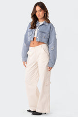 Addison Cropped Denim Jacket
