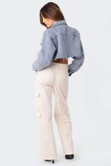 Addison Cropped Denim Jacket