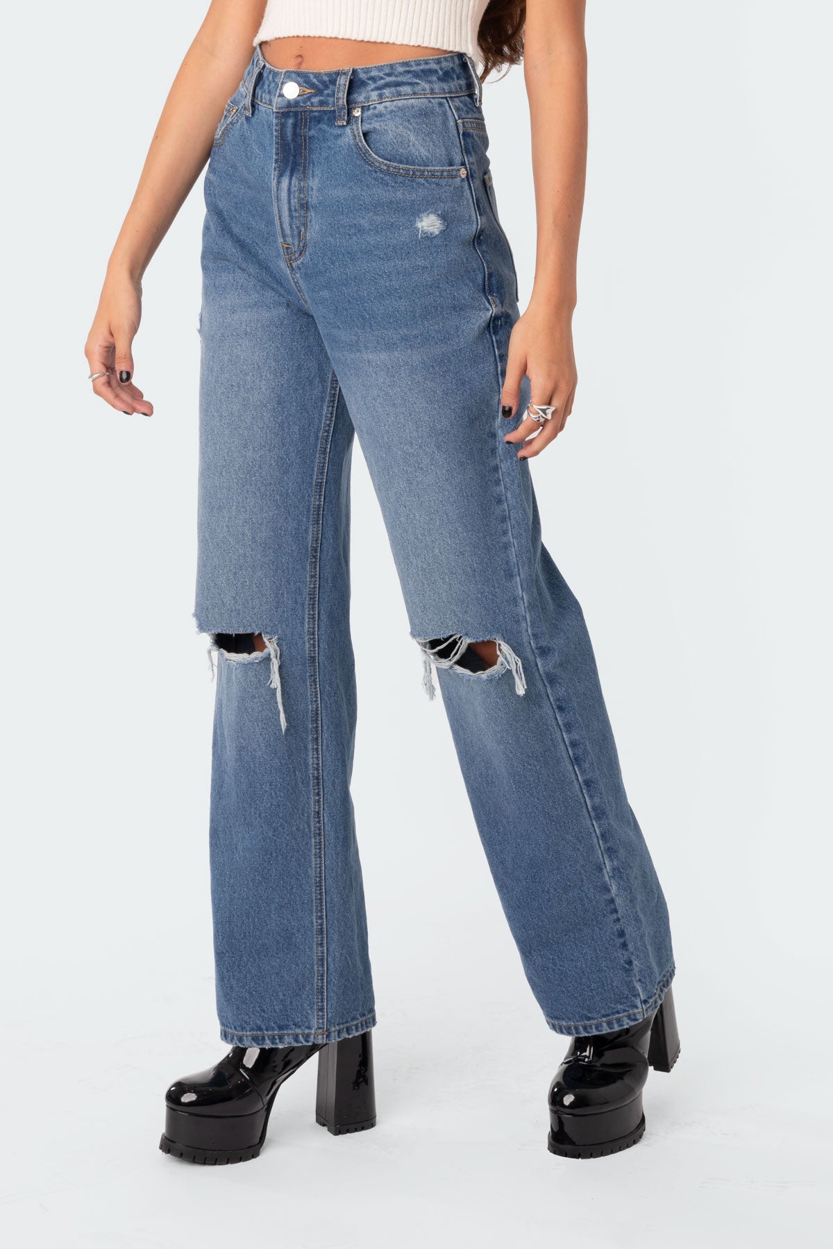 Lori High-Rise Wide Leg Jeans