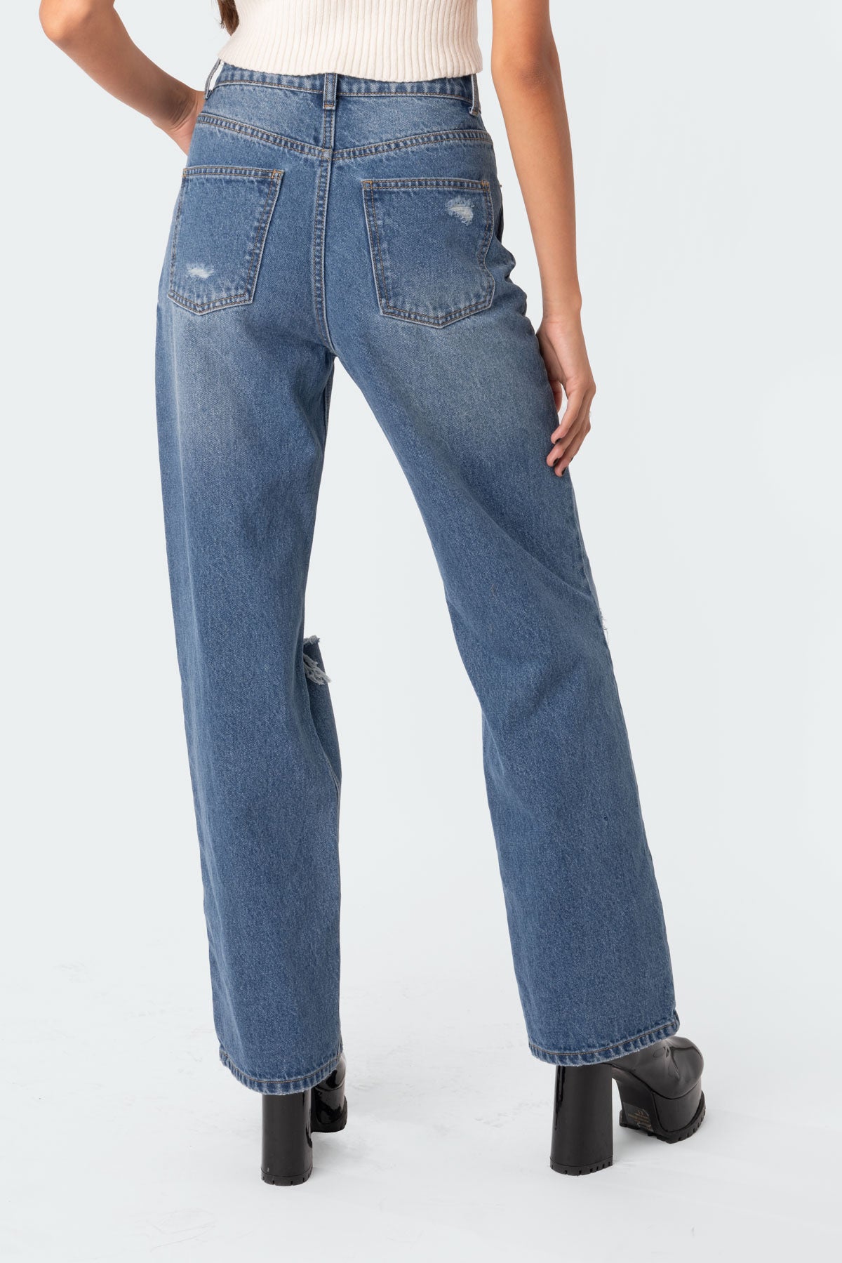 Lori High-Rise Wide Leg Jeans