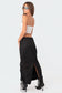 Low-Rise Slitted  Nylon Maxi Skirt