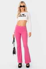 Kira Cut-Out Flared Jeans